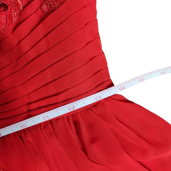 LanTing Bride red gown formal beaded sequined size S NWT - Picture 12 of 14